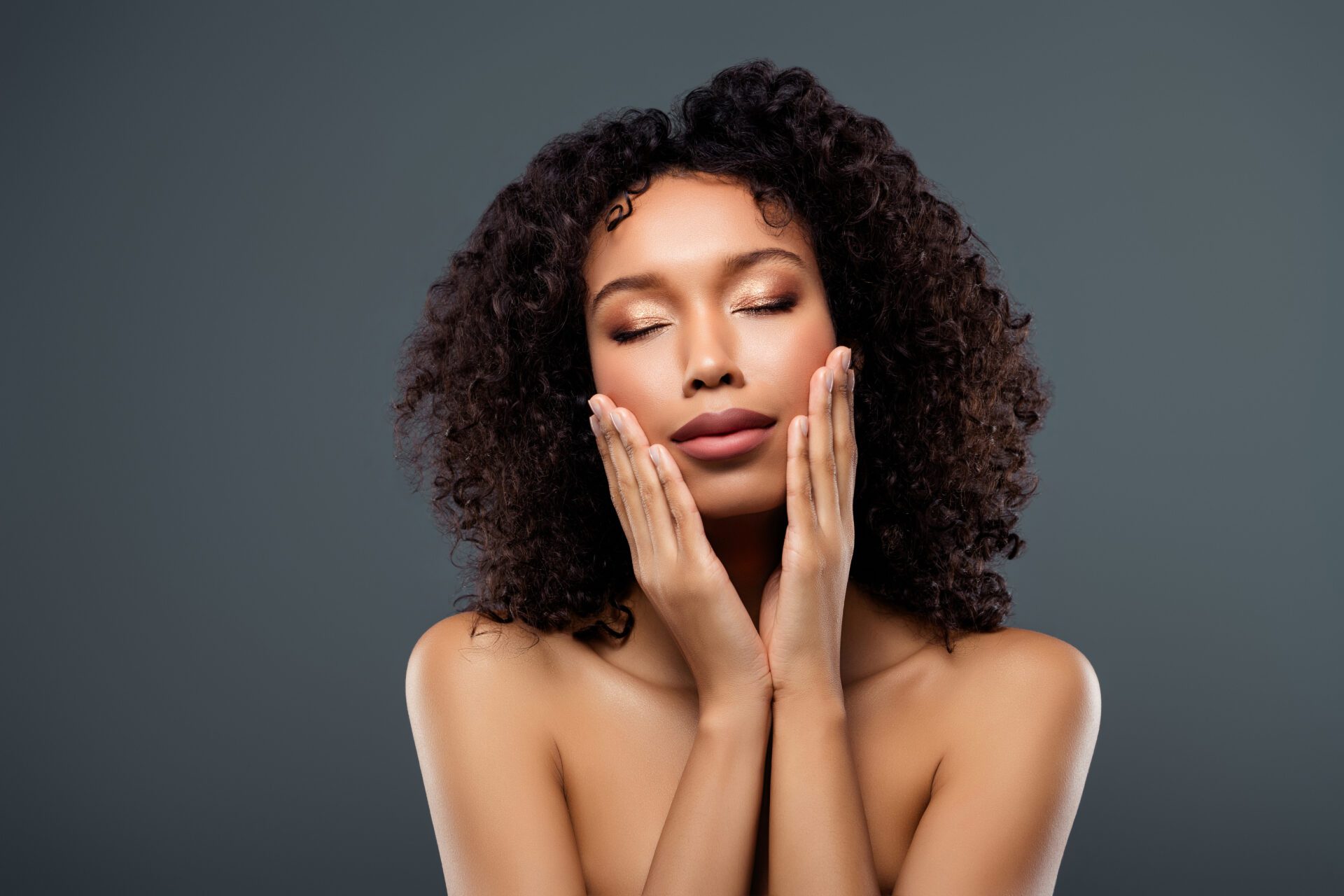 A woman with a lot of cream on her face