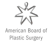 Logo of the American Board of Plastic Surgery featuring a stylized star above the organization's name in gray text.