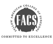 Logo of the Fellow American College of Surgeons (FACS) with the text "Committed to Excellence" below a circular emblem.